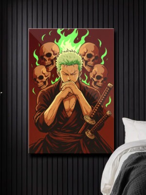 Roronoa Zoro | One Piece Metallic Poster | Three Sword Style Poster for Room