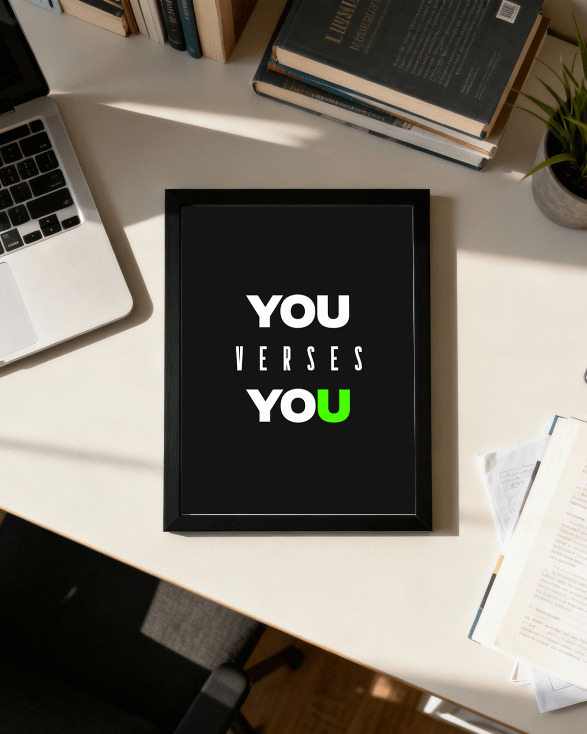 You Versus You | Motivational Wall Frame
