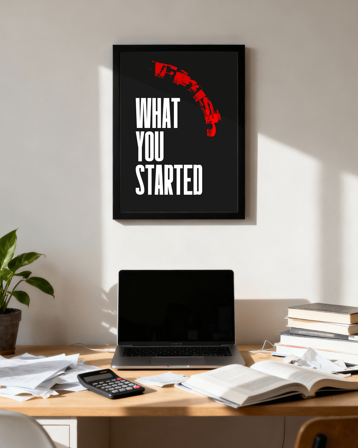 Finish What You Started | Motivational Wall Frame - Image 3