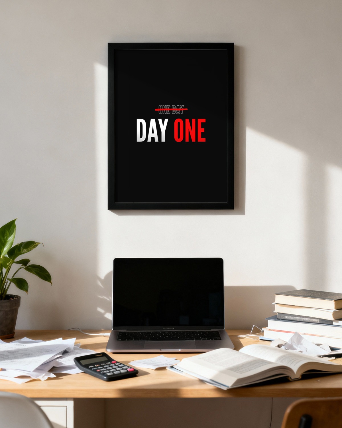 One Day or Day One | Motivational Wall Frame - Image 2