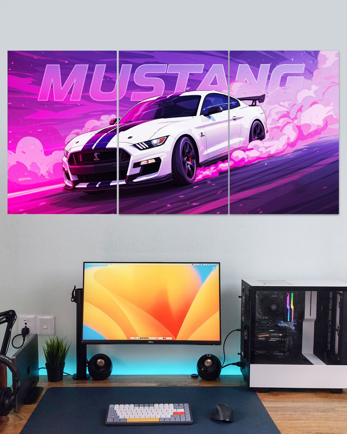 Mustang | Classic American Muscle Car Poster - Image 2